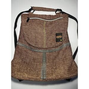 Dime Bags 70% Hemp Backpack Brown Rucksack Ziggy's Smoke Shop Adjustable Straps